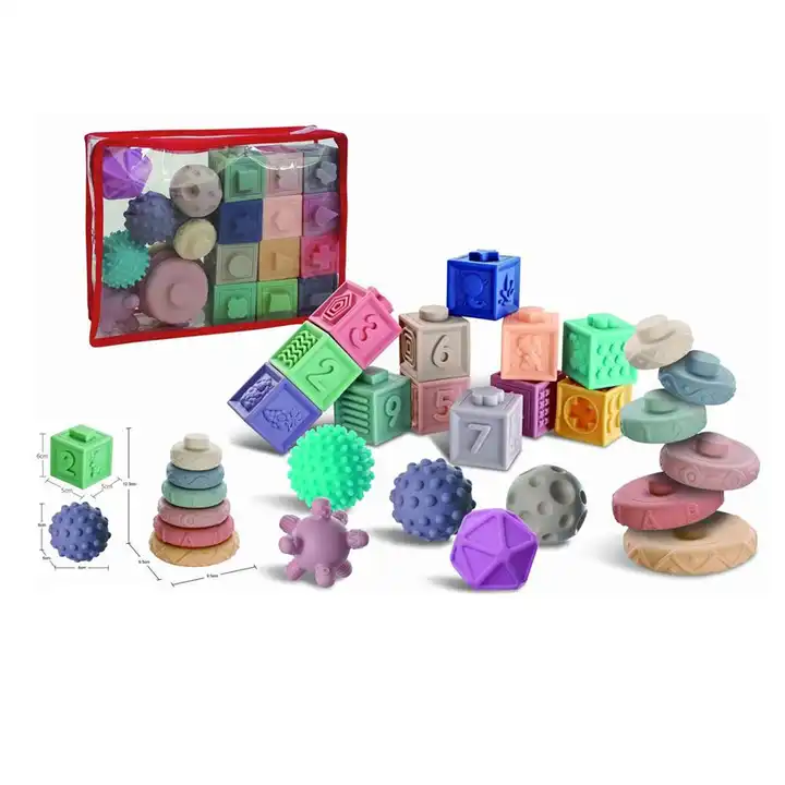 Bavytoy Montessori kostky a míčky - set