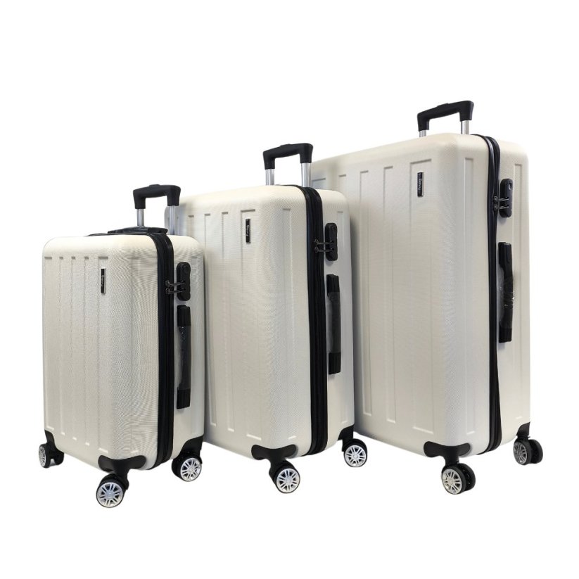 Bavy Cestovní kufr skořepinový White - set 3 ks