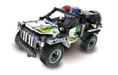 Stavebnice iM.MASTER policejní auto na zpětné natažení plast 199 dílků