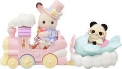 Sylvanian Families - Letadlo, vláček a baby figurky v zábavném parku