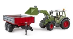 Bruder 2182 Traktor Fendt Vario 211 s čelním nakladačem a sklápěcím přívěsem
