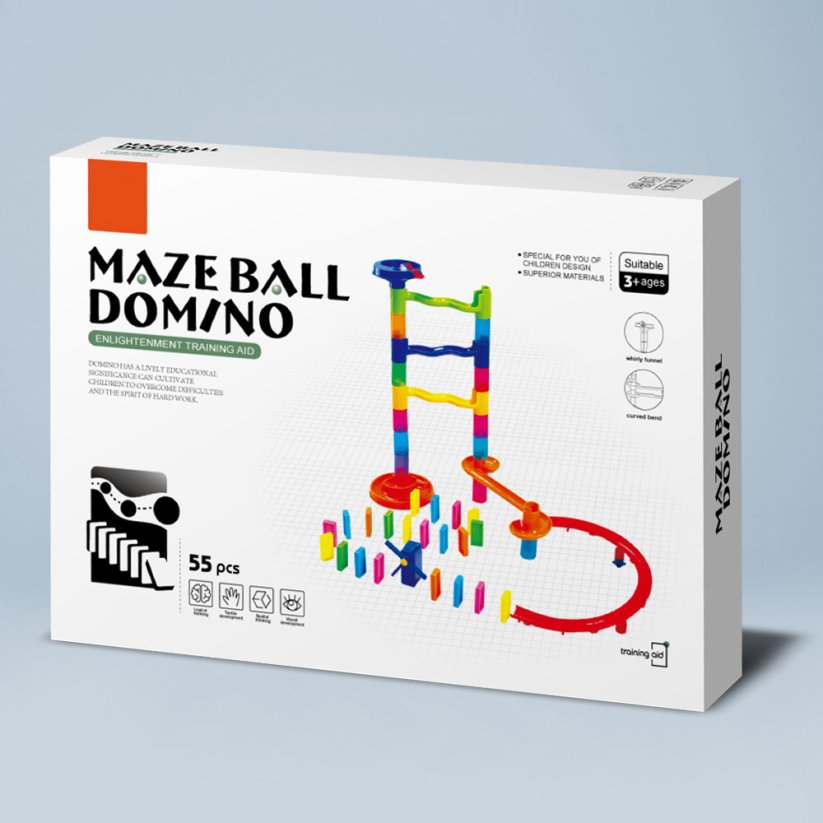 Kuličková dráha a domino 55 ks