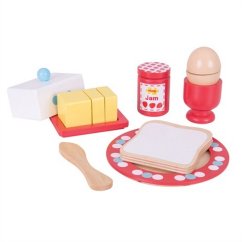 Bigjigs Toys Dřevěné hračky - Set snídaně