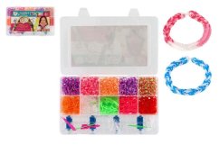 Kreativní sada Udělej si svůj náramek - pletací stav a gumičky 2400ks v pl. krabici 28x17x6cm