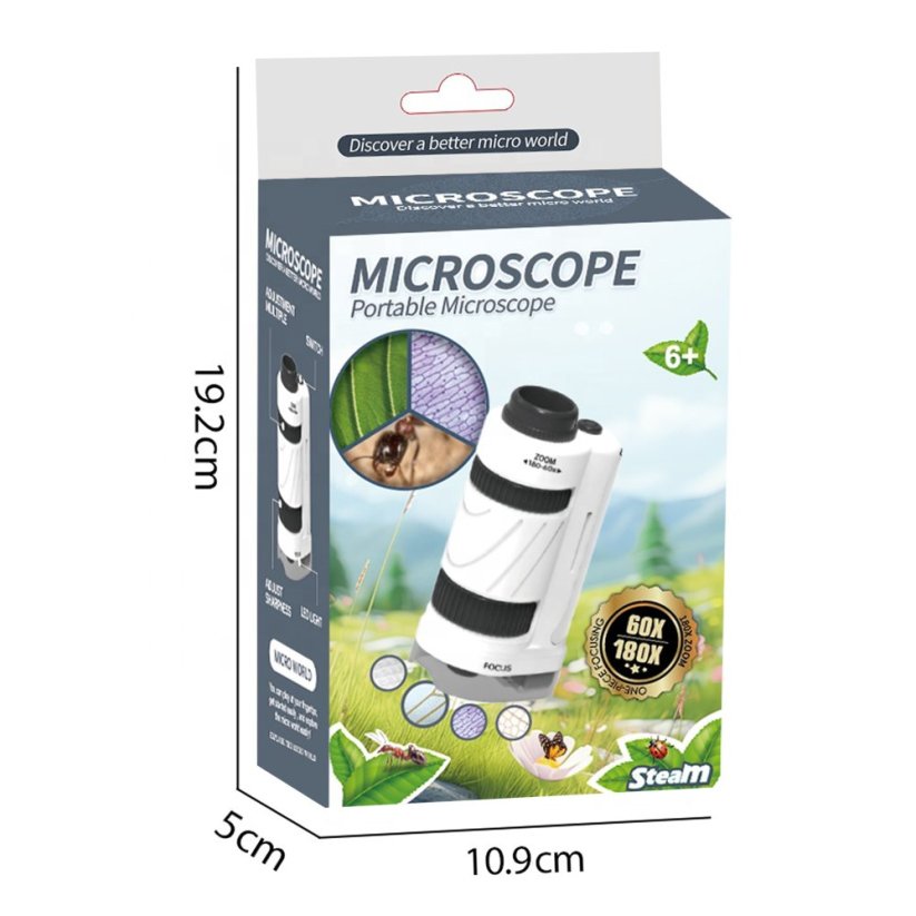 Dětský mini přenosný mikroskop