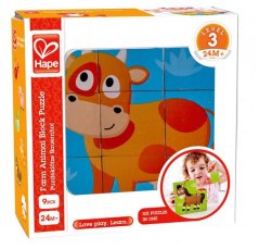 Hape Kubus 3x3 - domácí zvířata