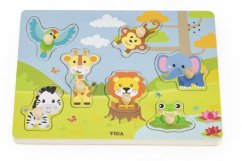 Dřevěná vkládačka zvuková zvířátka