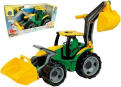 Lena 2080 Traktor se lžící a bagrem, žluto zelený