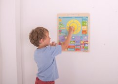 Bigjigs Toys Anglický magnetický kalendář s hodinami