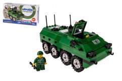Stavebnice Cheva 51 Military Obrněný transportér plast 253ks v krabici 35x19x9cm