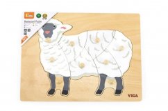 Dřevěná montessori vkládačka - ovce