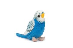 Andulka vlnkovaná plyš 13cm modrá