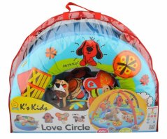 K´s Kids Aréna kulatá s polštáři, hrazdičkou a  závěsnými hračkami