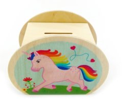 Hess Dřevěná pokladnička jednorožec