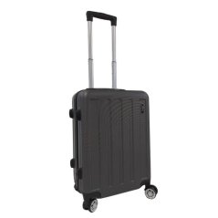 Bavy Cestovní kufr skořepinový 20" Stripes Dark grey