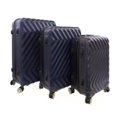Bavy Cestovní kufr skořepinový Waves Navy - set 3 ks