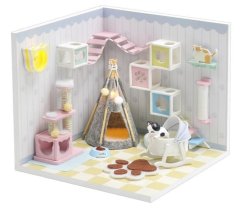 Dvěděti miniatura domečku Domov kočičky Mňau