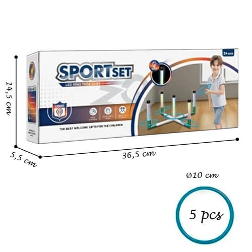 Bavytoy Házení kroužků s LED světlem