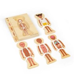 Bigjigs Toys Dřevěné puzzle Anatomie dívka