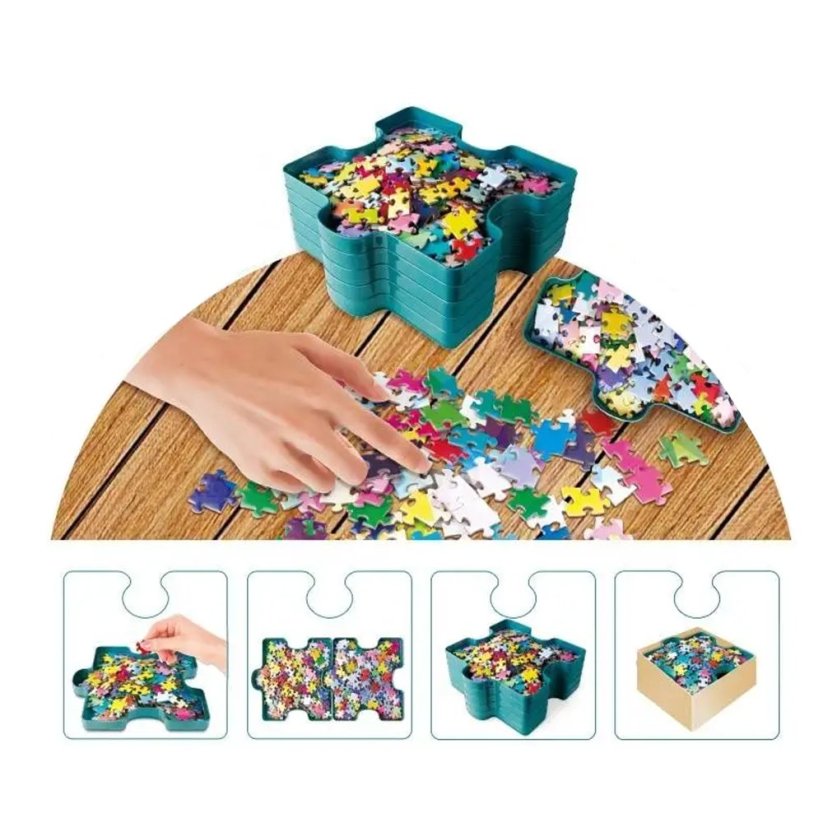 Bavytoy Stohovací boxy na puzzle 6 ks