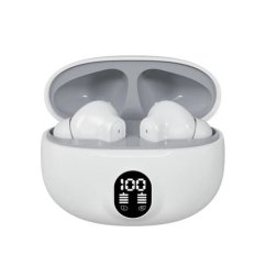 Bluetooth sluchátka s mikrofonem bílé