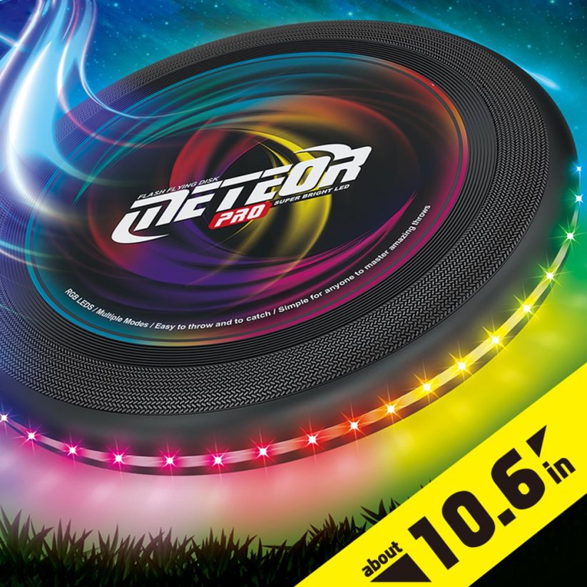 Bavytoy LED létající disk Frisbee 10,6" černý