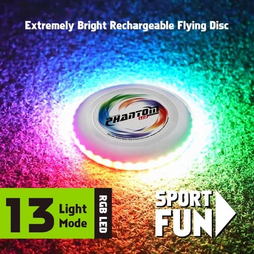 Bavytoy LED létající disk Frisbee 9" bílý