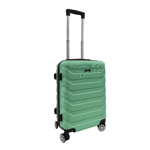 Bavy Cestovní kufr skořepinový 20" Ribs Light green