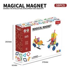 Magnetická stavebnice Stroje 58 ks