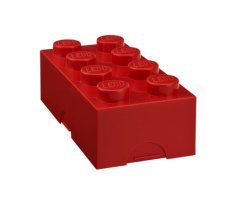 LEGO box na svačinu 100 x 200 x 75 mm - červená