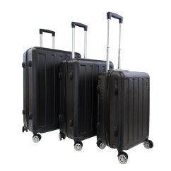 Bavy Cestovní kufr skořepinový Black - set 3 ks