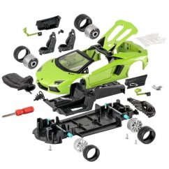 Maisto - Aventador Roadster, metal zelená, assembly line, 1:24