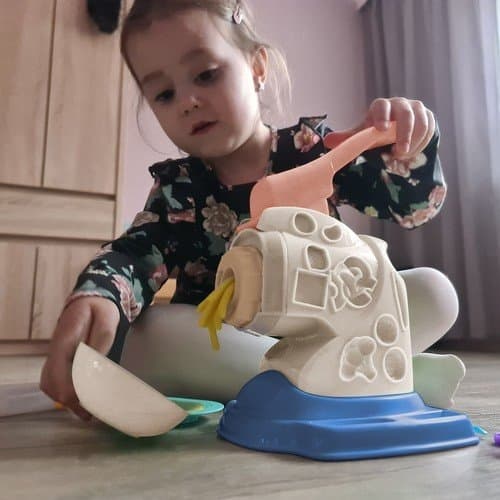 Stroj na vytlačování modelíny béžový, sada