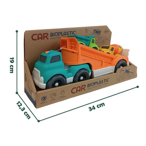 Bavytoy Set truck s autíčky z bioplastu