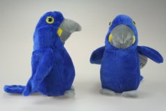 Plyš papoušek modrý