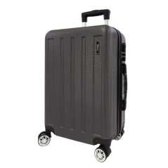 Bavy Cestovní kufr skořepinový 20" Stripes Dark grey