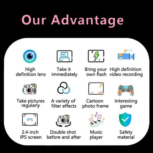 Růžový foťák s termotiskem + 32GB karta zdarma