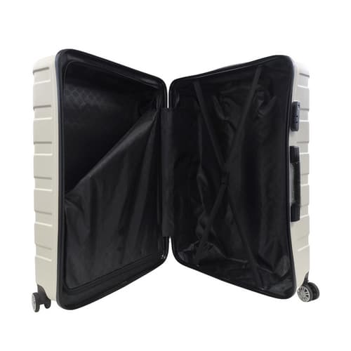 Bavy Cestovní kufr skořepinový 28" Ribs White