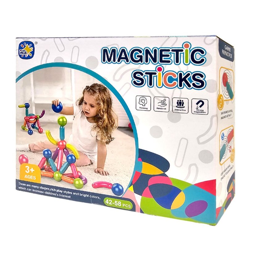 Magnetická stavebnice 58 ks Sticks