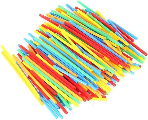 Stavebnice kreativní - stavění ze slámek 408 dílků