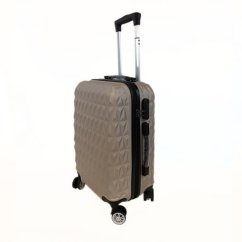 Bavy Cestovní kufr skořepinový 20" Diamond Gold beige