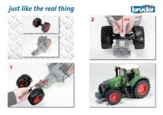 Náhradní díl Bruder 43046 -Přední náprava pro Fendt 936 Vario