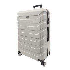 Bavy Cestovní kufr skořepinový 28" Ribs White