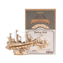 RoboTime dřevěné 3D puzzle Vojenská plachetnice