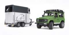Bruder 2592 Land Rover s přepravníkem na koně+kůň