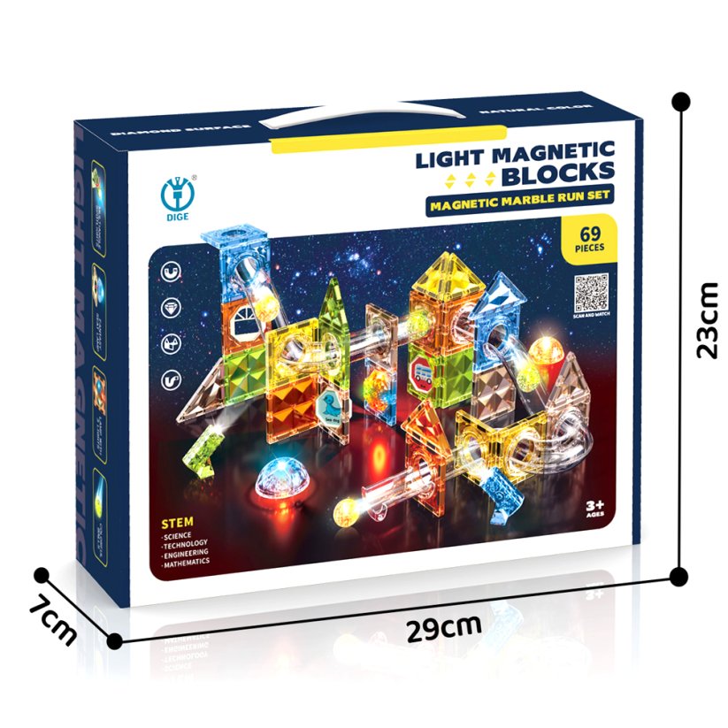 Magnetická stavebnice Město 69 ks