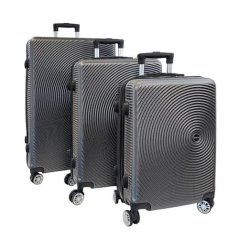 Bavy Cestovní kufr skořepinový Circle Dark grey - set 3 ks