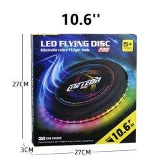 Bavytoy LED létající disk Frisbee 10,6" černý