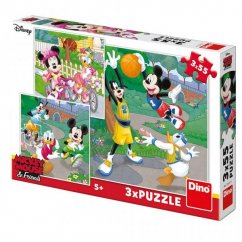 Puzzle Walt Disney Mickey a Minnie sportovci 3x55d