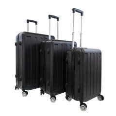 Bavy Cestovní kufr skořepinový Stripes Black - set 3 ks